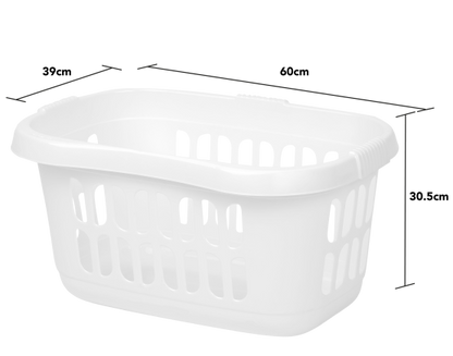 Panier à linge Casa Hipster blanc glacé