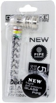 Pipe à tabac en verre avec 5 « grilles de pipe » de rechange 6/s