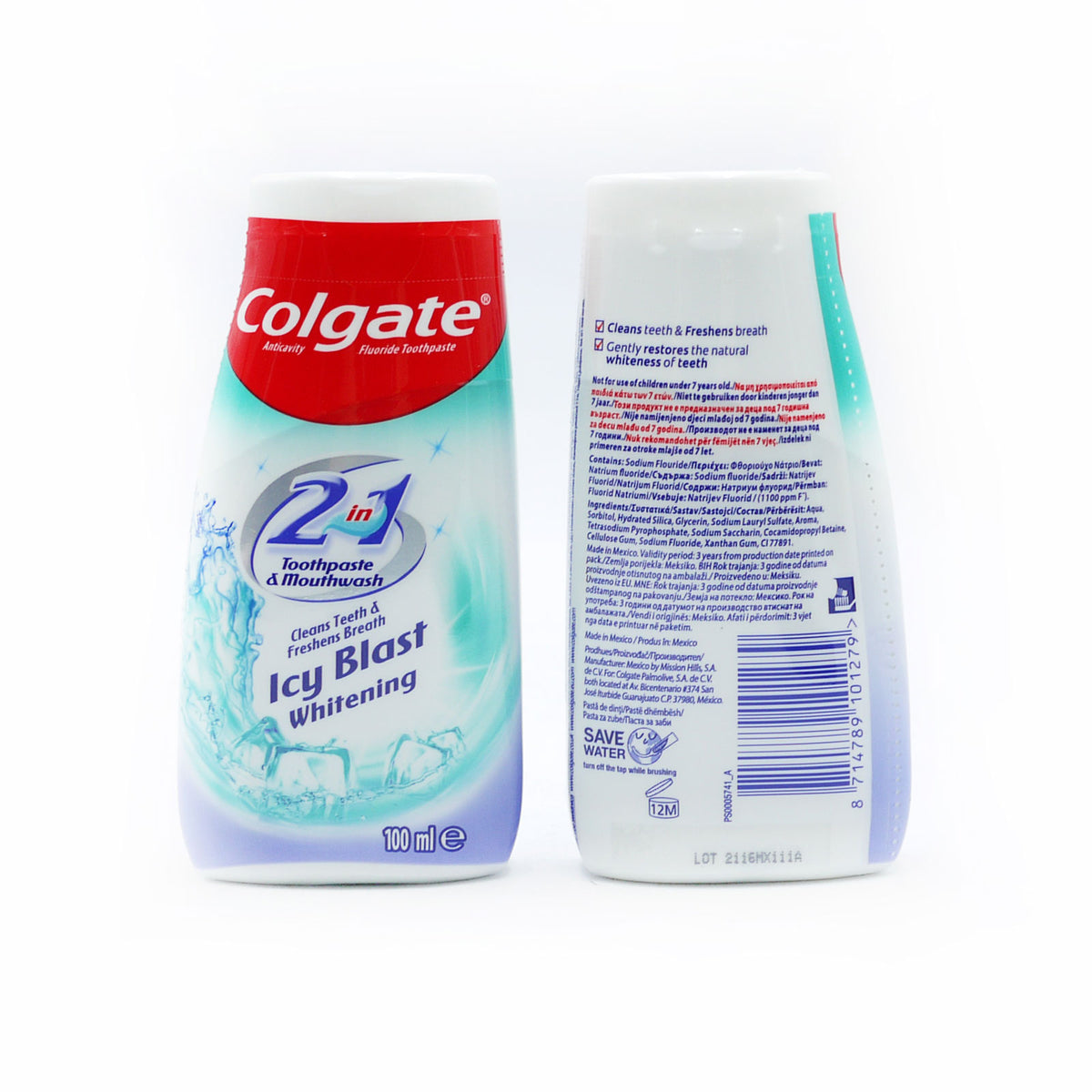 COLGATE TOOTHPASTE 2IN1 ICY BLAST 100ml — Coopers Of Barnet