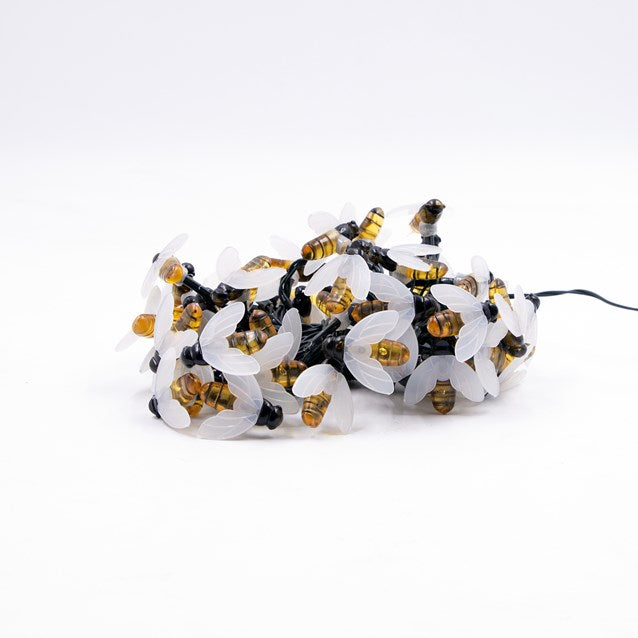 50 Solar Bee Decoration LED String Lts-WarmWhite