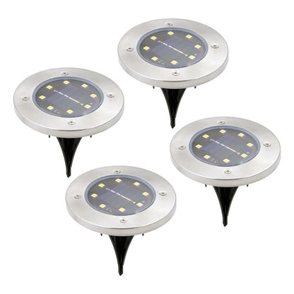 4PK S/S Solar Ground Light-Bright White