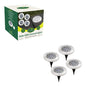 4PK S/S Solar Ground Light-Bright White