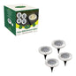 4PK S/S Solar Ground Light-Warm White