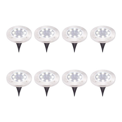 8PK S/S Solar Ground Light-Bright White