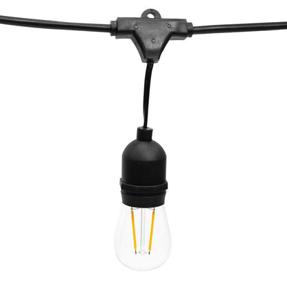 Guirlande lumineuse de fête 2 ampoules E27 style 15, blanc chaud