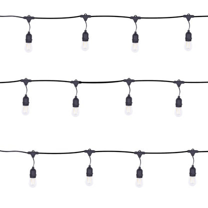 Guirlande lumineuse de fête 2 ampoules E27 style 15, blanc chaud