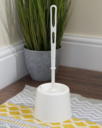 Ensemble de brosses de toilette standard blanc