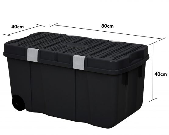 DIY 100L Tough Cart Recycled Black & Upc Soft Grey Clips