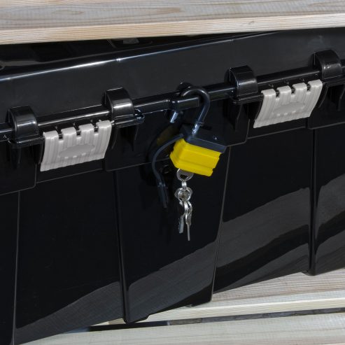 DIY 48L Storage Trunk Recycled Black & Upc Soft Grey Clips