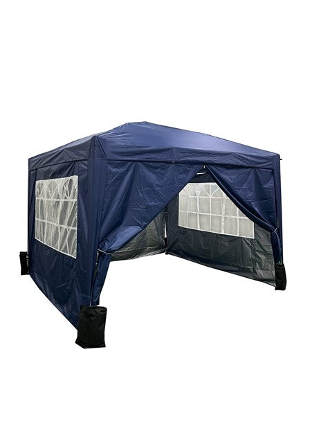 3x3m Aluminium Pop-Up Gazebo- Navy Blue