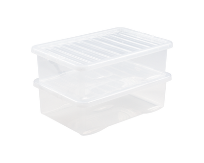 Crystal 32L U/bed Box & Lid Clear