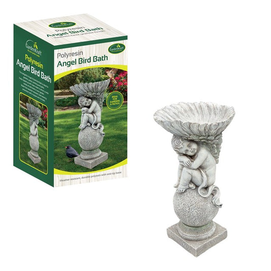 Ornements de jardin pour bain d'oiseaux Angel & Shell