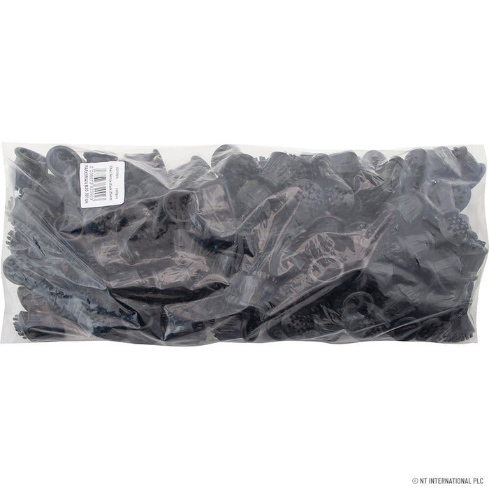 Set of 100 - 25mm Black Chair Ferrules - Premium Quality Furniture Leg Caps for Floor Protection