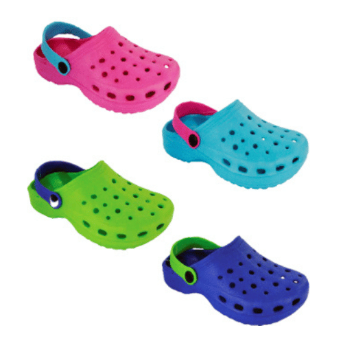 Children's Older EVA Water Resistant Beach Leisure Clogs UK size 2 Assorted Colors