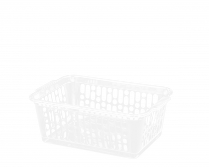 Single Medium Handy Basket Clear