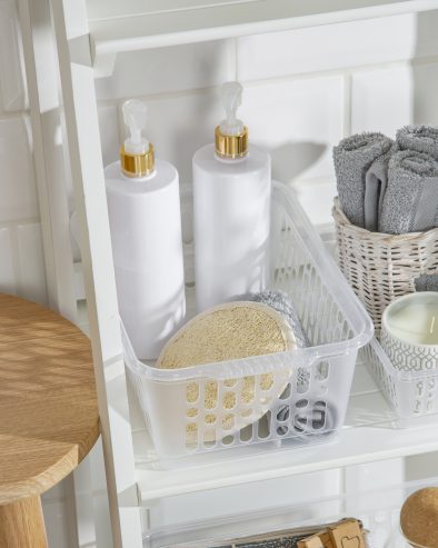 Single Medium Handy Basket Clear