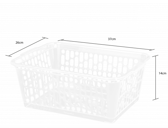 Single Large Handy Basket Clear