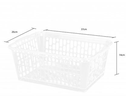 Single Large Handy Basket Clear