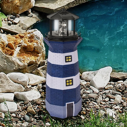 Solar Revolving LED Lighthouse - 40cm