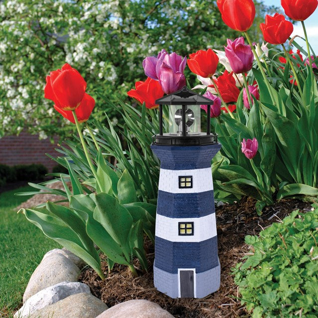 Solar Revolving LED Lighthouse - 40cm