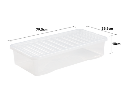 Crystal 42L U/bed Box & Lid Clear