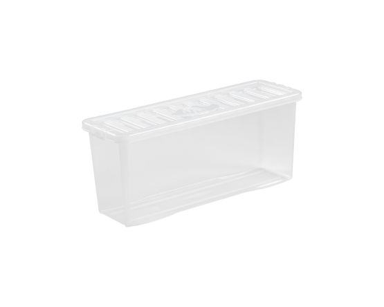 Crystal (DVD) Deep Shelf Box & Lid Clear