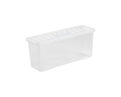 Crystal (DVD) Deep Shelf Box & Lid Clear