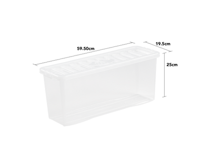 Crystal (DVD) Deep Shelf Box & Lid Clear