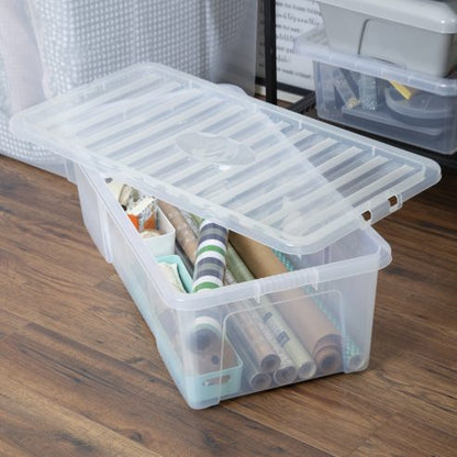 Boîte et couvercle Crystal 62L transparents