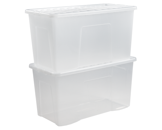 Crystal 110L Box & Lid Clear