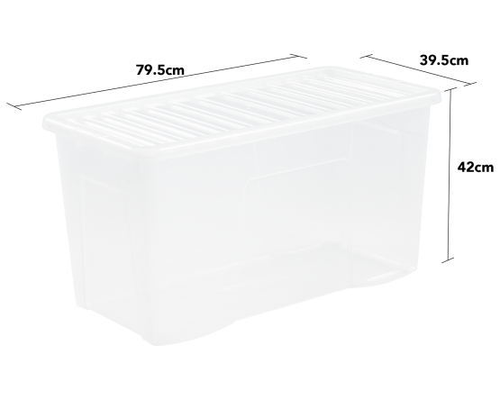 Crystal 110L Box & Lid Clear