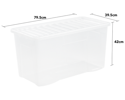Crystal 110L Box & Lid Clear