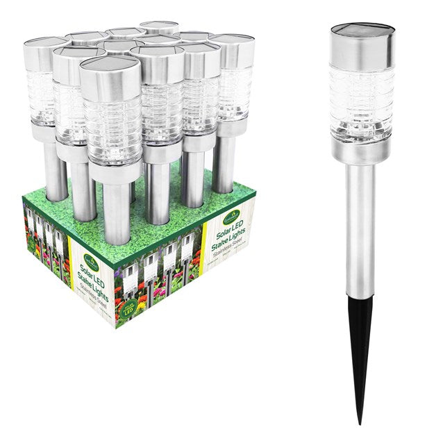 S/S Solar LED Stake Lights