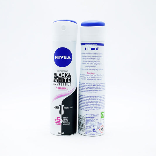 NIVEA A/P DEODORANT INVISIBLE BLACK & WHITE WOMEN 150ml