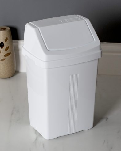 Casa 8L Swing Bin Ice White