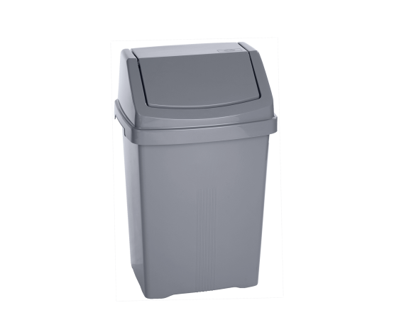 Casa 25L Swing Bin Silver