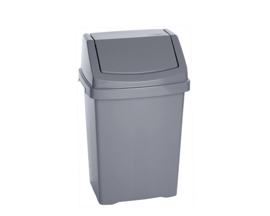 Casa 25L Swing Bin Silver