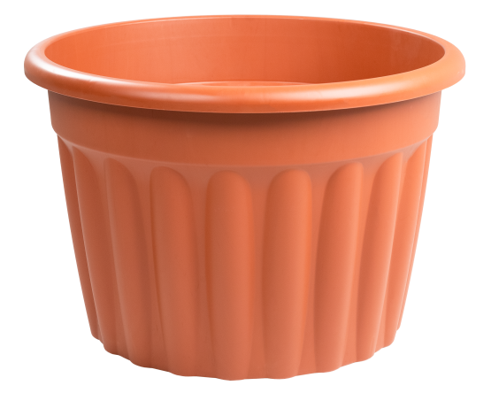 Vista 60cm Round Planter Terracotta