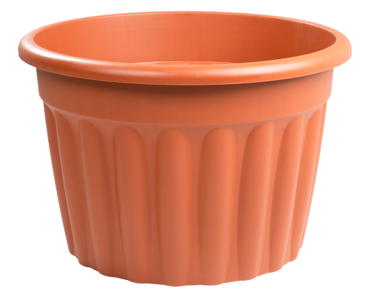 Vista 60cm Round Planter Terracotta