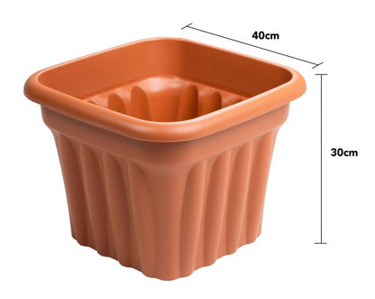 Vista 40cm Square Planter Terracotta