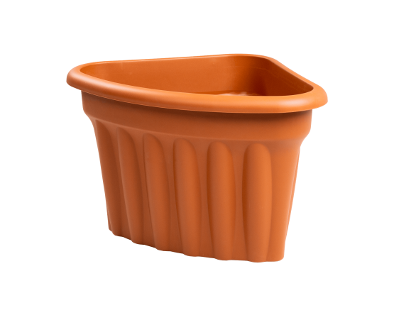 Vista 40cm Corner Planter Terracotta