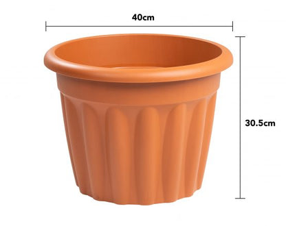 Vista 40cm Round Planter Terracotta