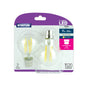 11w = 100w = 1520 lumens - Filament LED - A70 GLS - BC - Clear - Warm White - 2 pk