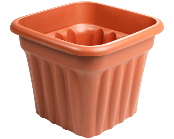 Vista 49cm Square Planter Terracotta