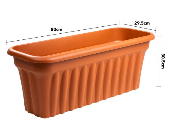 Vista 80cm Trough Terracotta