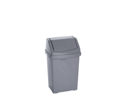 Casa 8L Swing Bin Silver