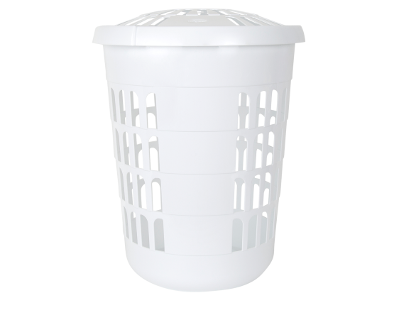 Casa Deluxe Round Laundry Hamper Ice White