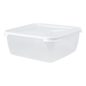 Cuisine 10L Large Square Food Box & Lid Clear/Ice White