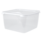 Cuisine 15L Large Square Food Box & Lid Clear/Ice White