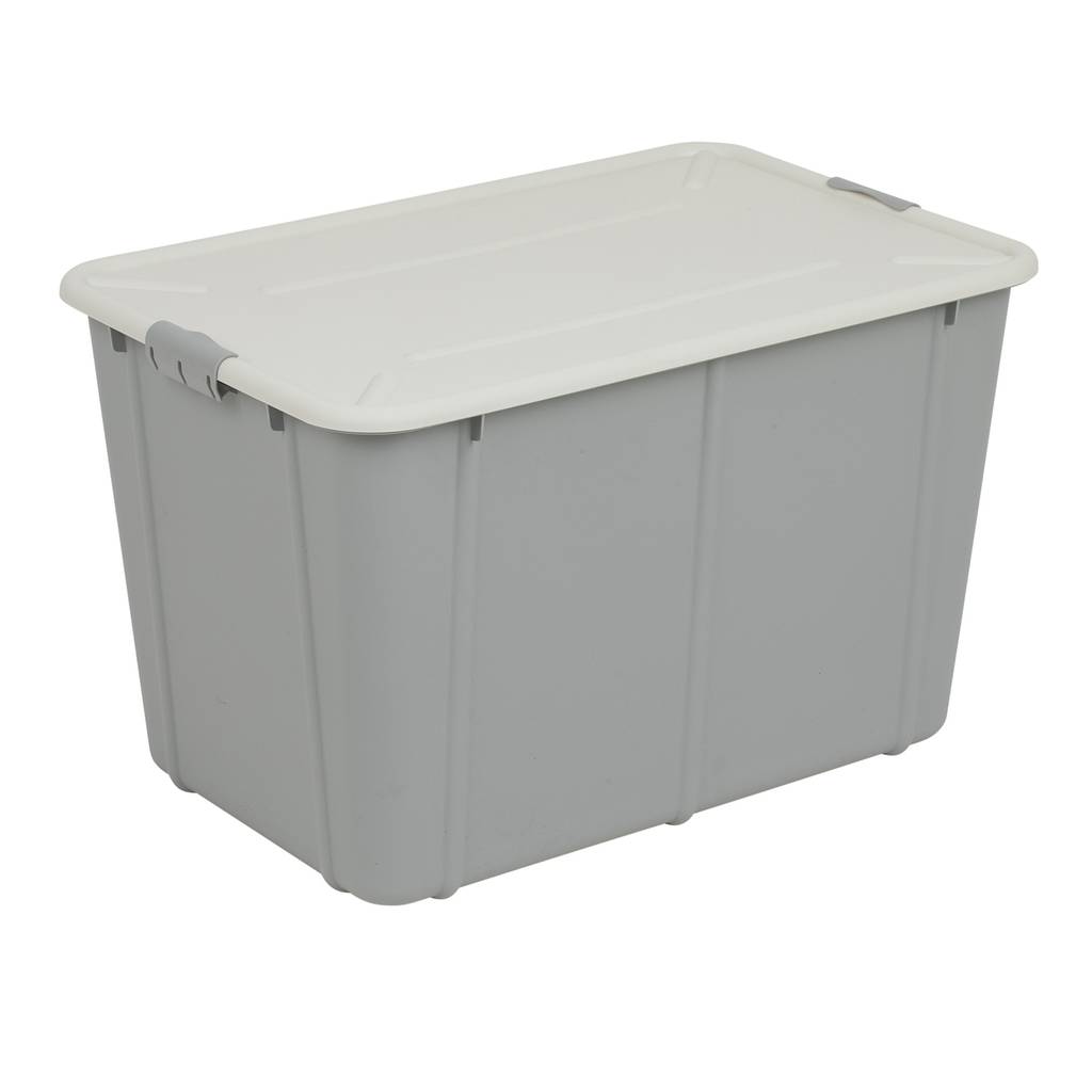 Storage box Velur 60 l light gray BRANQ